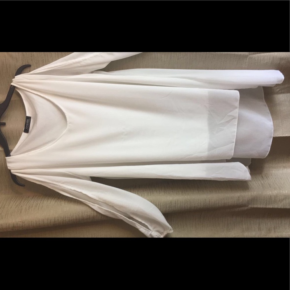White Open Sleeve Dress