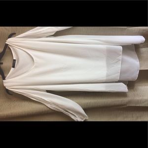 White Open Sleeve Dress