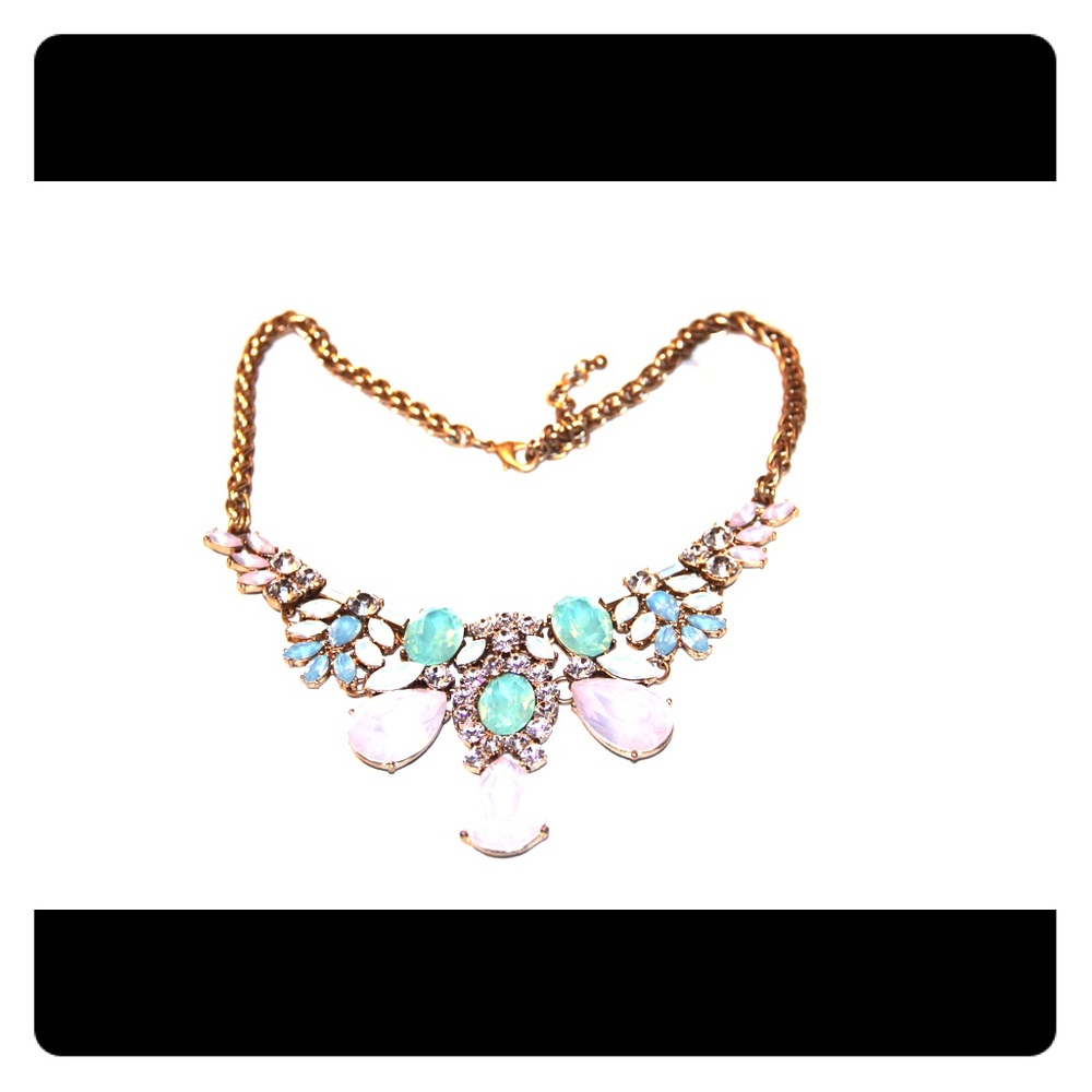 Mint and Pink Statement Necklace