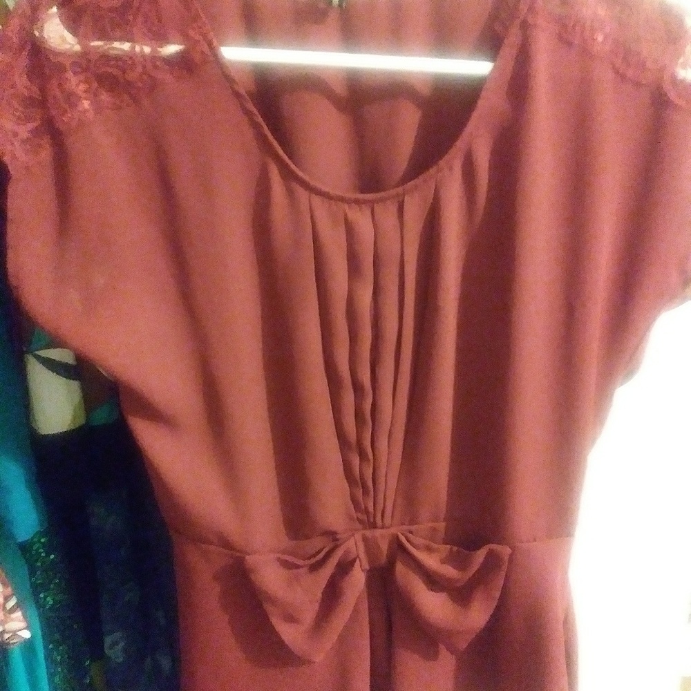 Burgundy blouse