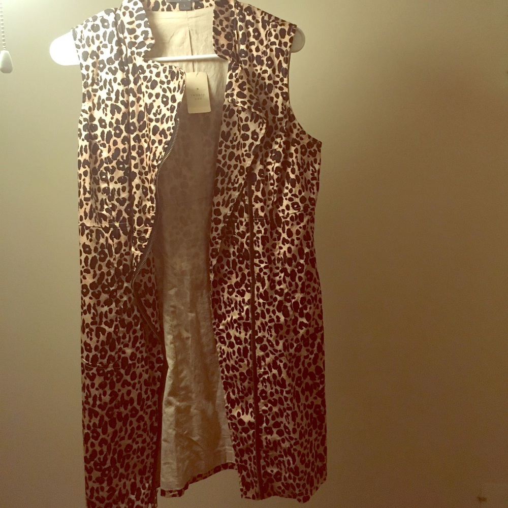Cheetah print zip dress