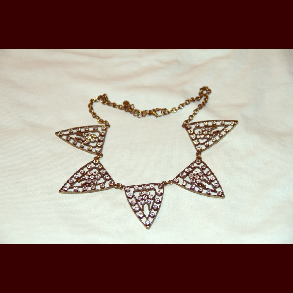 Cubic zirconia Statement Necklace