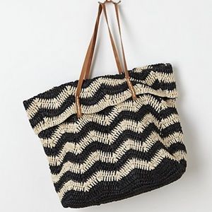 Anthropologie Ripple Stripe tote