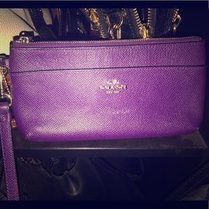 Purple Coach Wristlet
