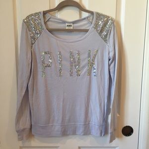 VS PINK lilac sequined top