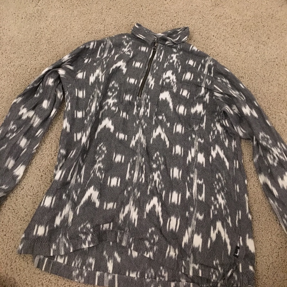 Stussy Printed Quarter Zip Collared Shirt