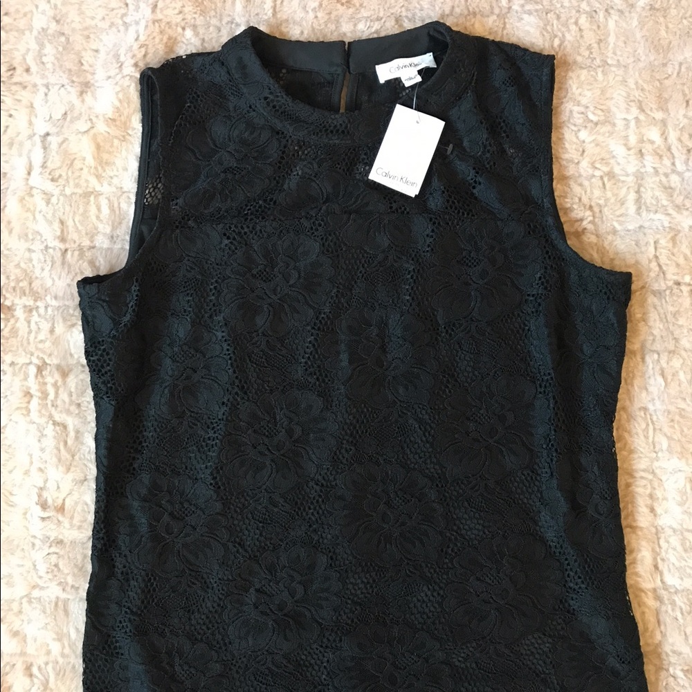 Clavin Klein Black lace blouse