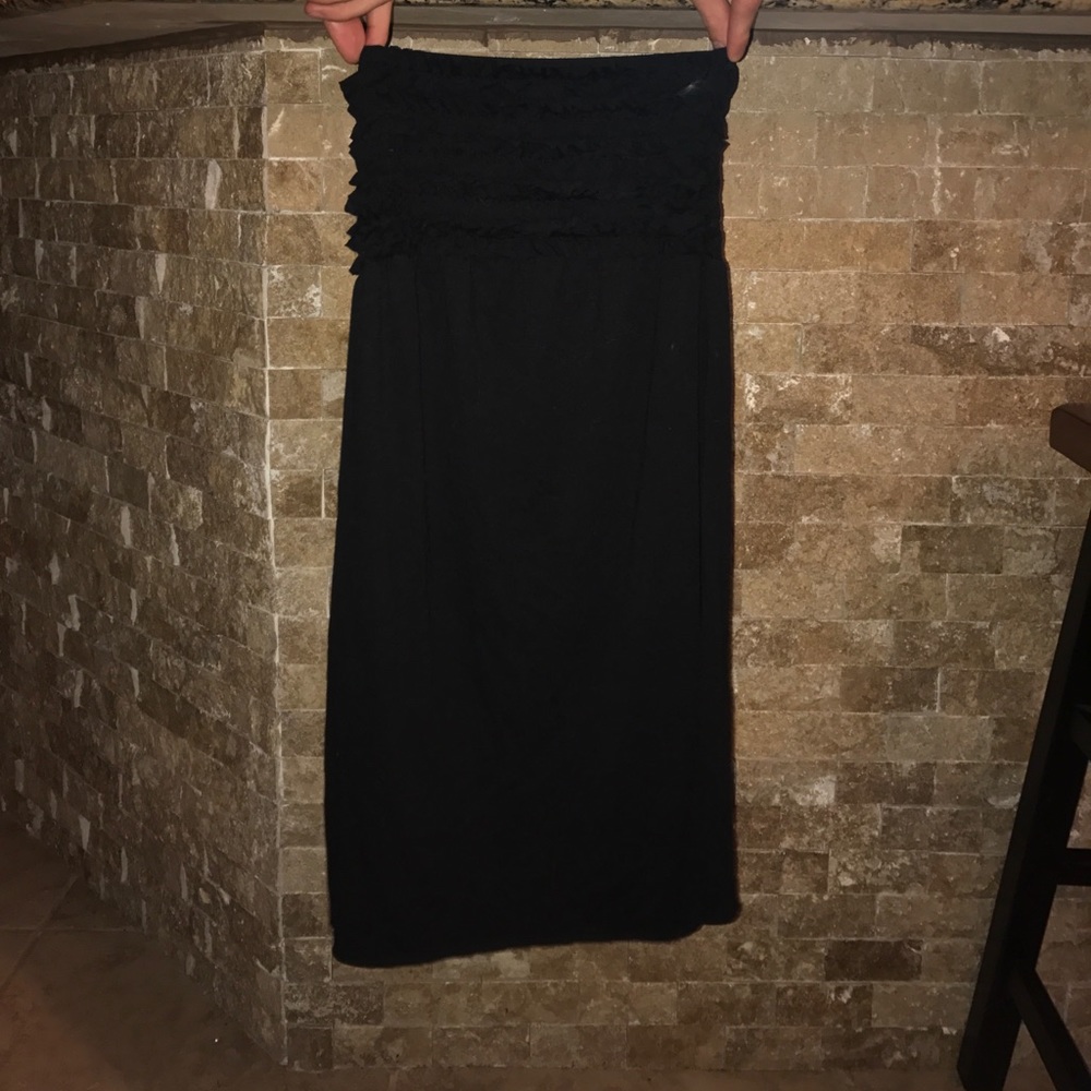 Black swim suit cover up/strapless summer dress