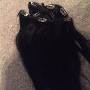 black 16inch hair extension
