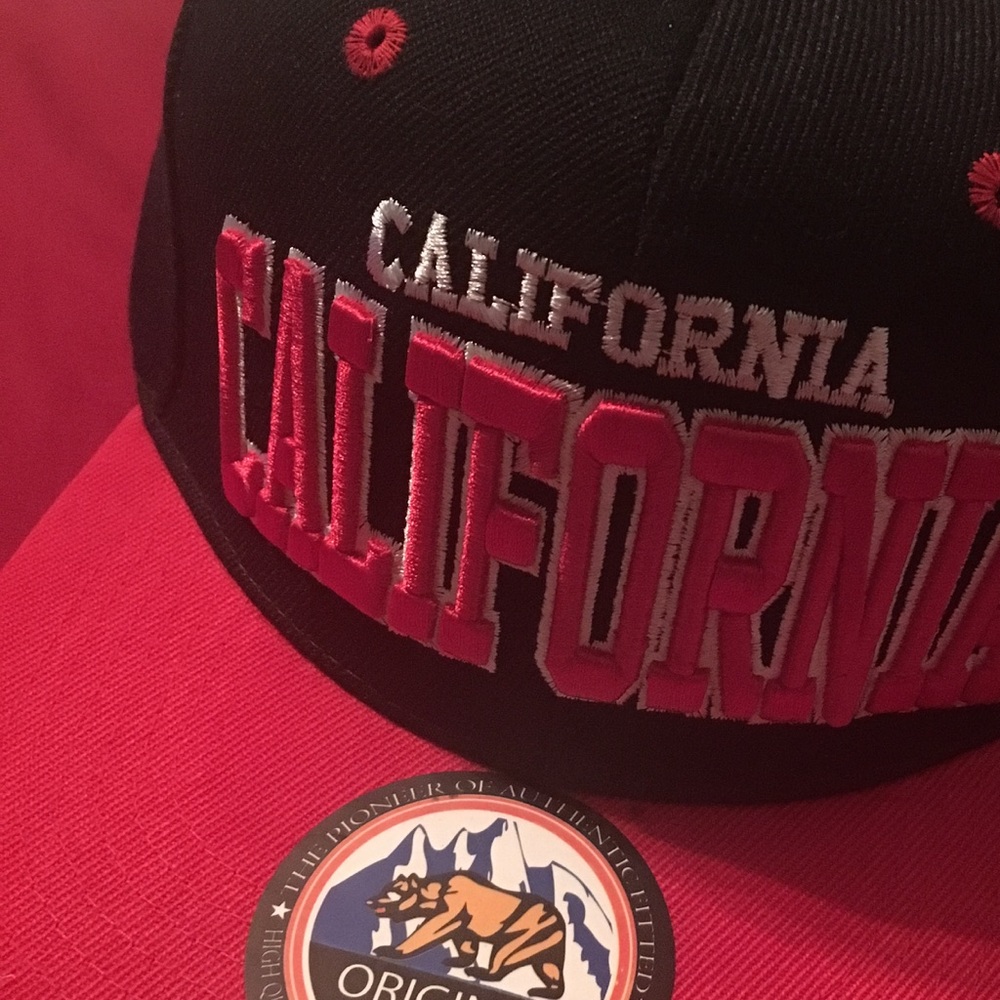 Red California Snap Back Hat