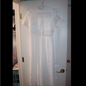 White Short sleeved jump suit