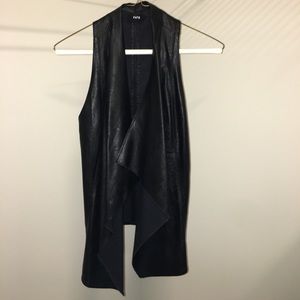 Faux leather vest