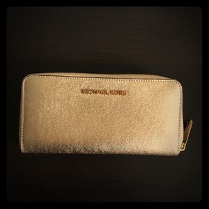Gold Michael Kors wallet