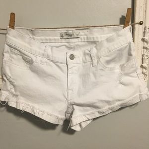Abercrombie &Fitch White Jean Shorts