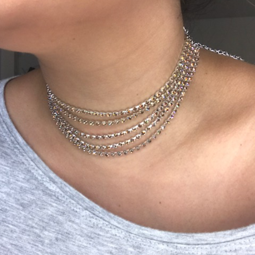 5 Chain Choker Necklace (Beautiful)