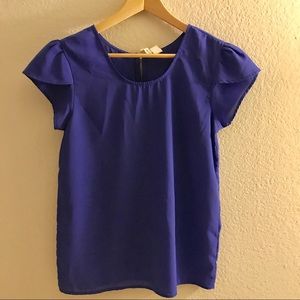 Unique petal sleeve blouse