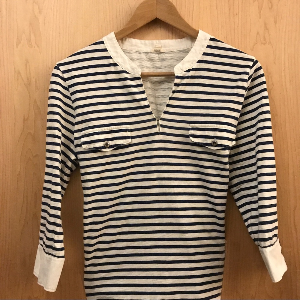 J.Crew Painters Striped Cotton Top
