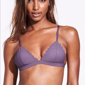 Scallop triangle bralette