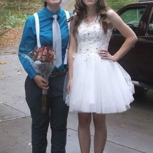 White Corset Formal Dress