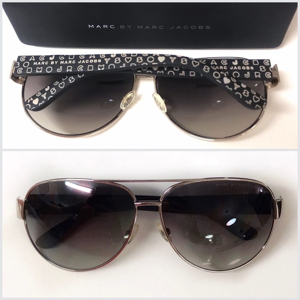 Marc by Marc Jacobs ‘Stardust’ Logo Aviators