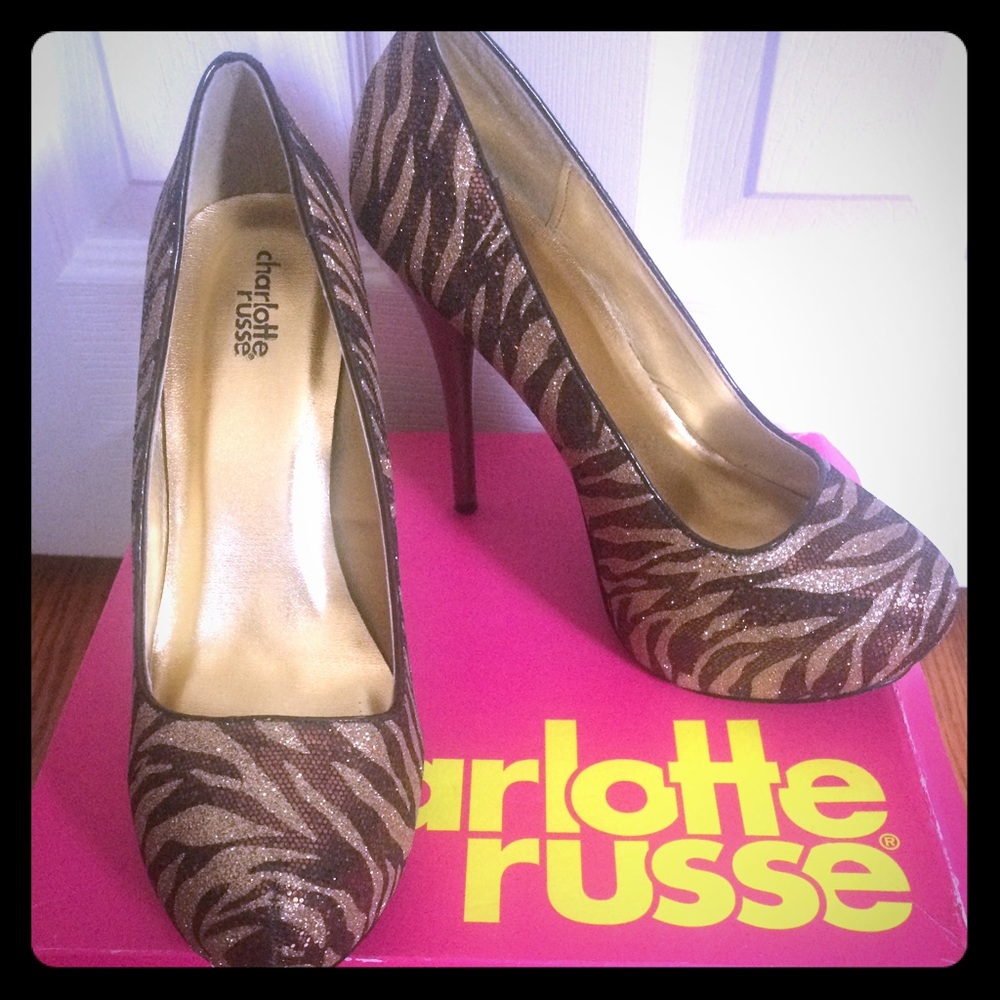Sparkly Zebra Pumps