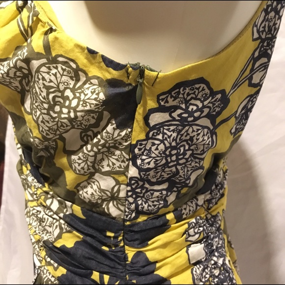 Aryeh Cross-Over Yellow Green Sundress size Large - Picture 6 of 8