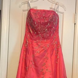 Coral prom dress