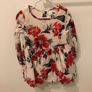 Girls long sleeve floral dress