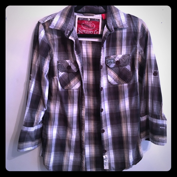 Superdry Tops - Super dry plaid shirt