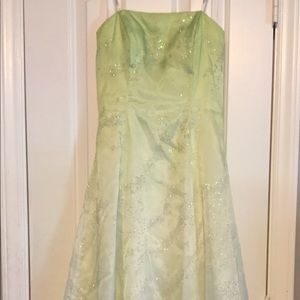 Green ombré prom dress