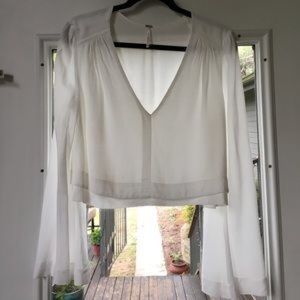 Free People V-neck Bell sleeve top