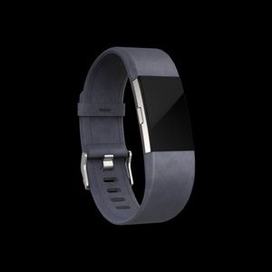 NWOT Leather Fitbit Band Navy (unisex)