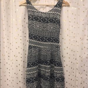 Blue and white dress