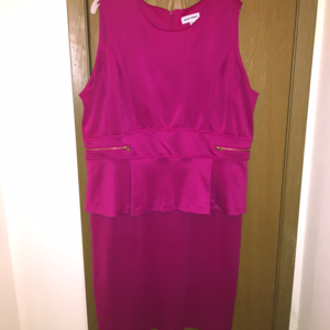 Hot pink dress by Shelby & Palmer