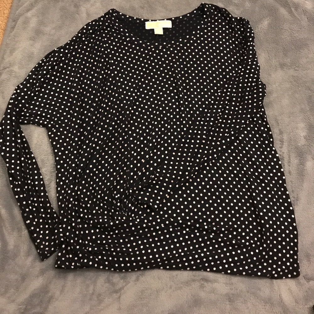 Michael kors poka dot blouse!