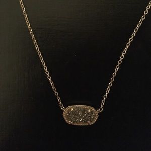 Kendra Scott Elisa necklace - platinum drusy