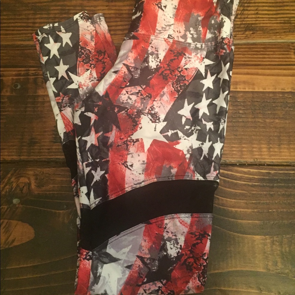 Patriotic workout pants