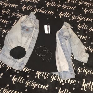 BRAND NEW Black Crop Top Hoodie