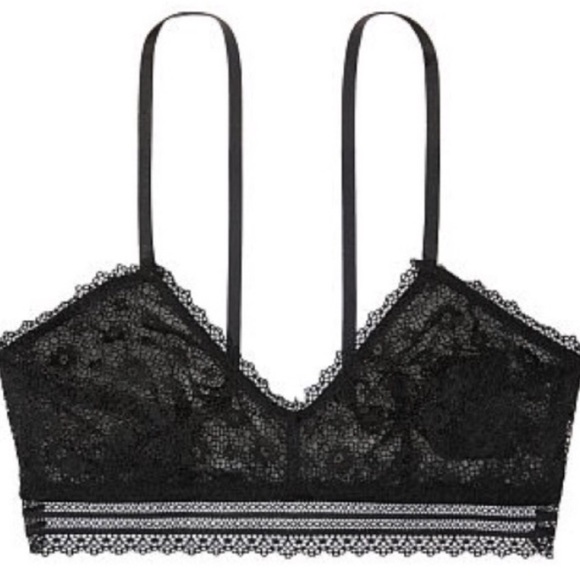 Victoria's Secret Scoopneck Black Lace Bralette - Picture 2 of 3