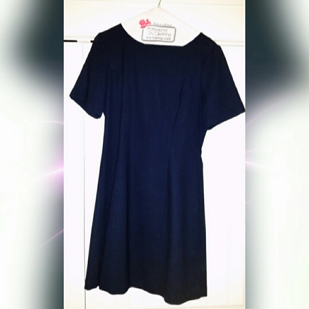 VINTAGE Navy Laura Ashley A-Line