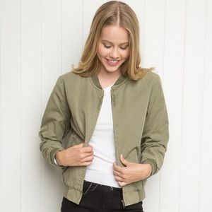 Brandy Green Bomber Jacket