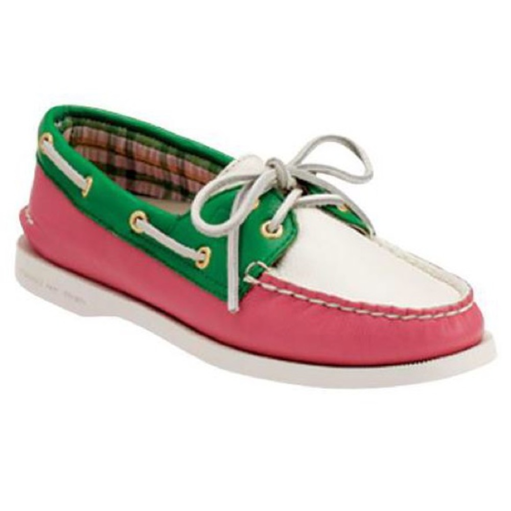 Sperry Women's A/O 2-Eye Shoes Pink/Green/White