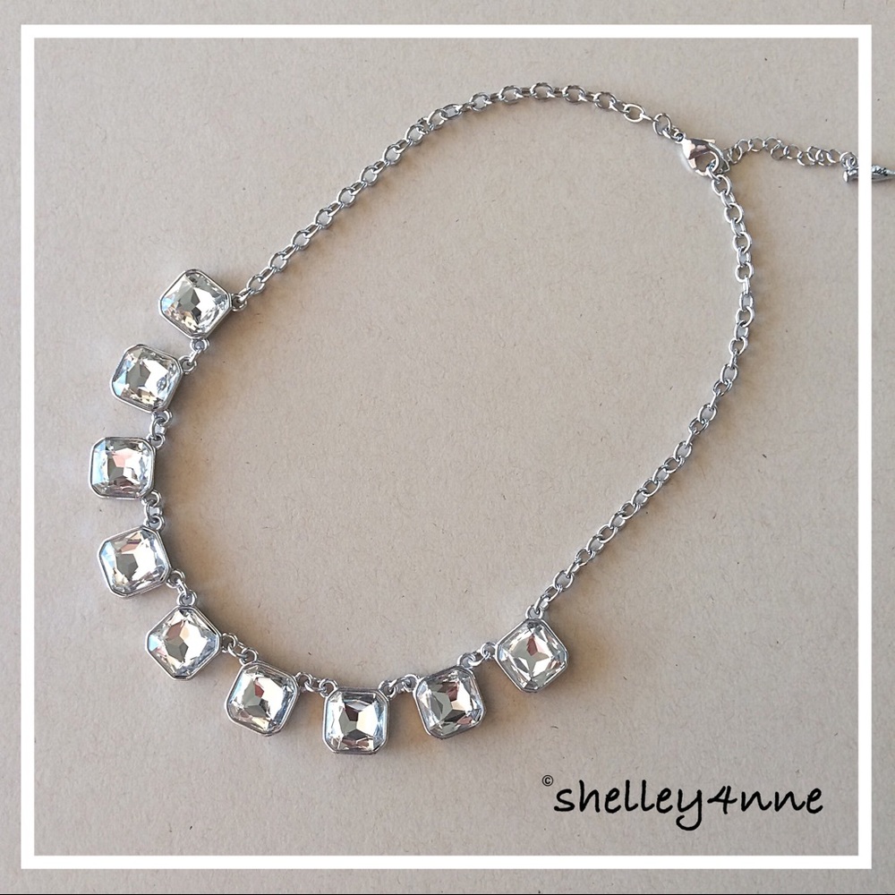 Retro Glam Clear Necklace