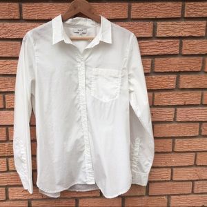 NWT madewell slim boyshirt in pure white