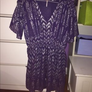 Multi patterned midi dress