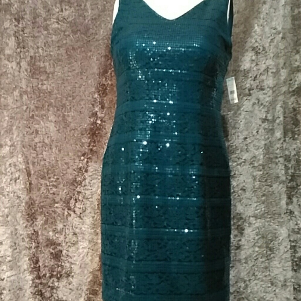 ⚡ SALE⚡ NWT Sequin Sheath Dress in Teal 12