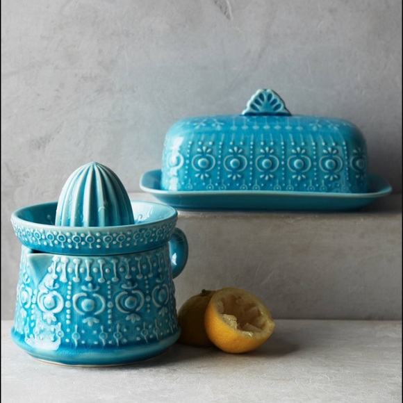 NIB Anthropologie Gisela Juicer Jug, Sea Blue - Picture 2 of 3