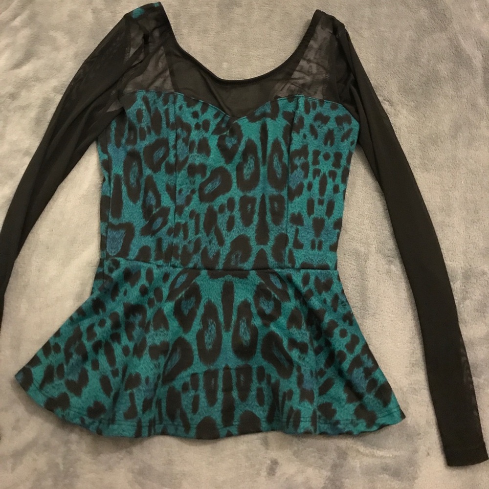 Animal print blouse!