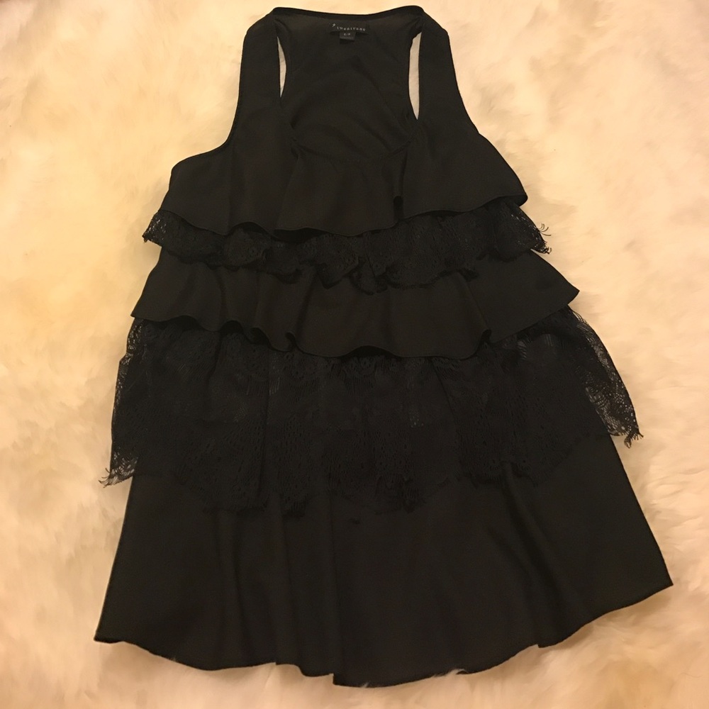 Forever 21 Tier Lace Ruffle Layer Tank Top S