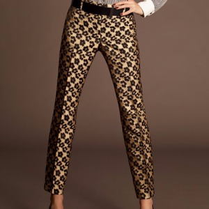 Ann Taylor Leopard (Cheetah?) Print Cropped Pants